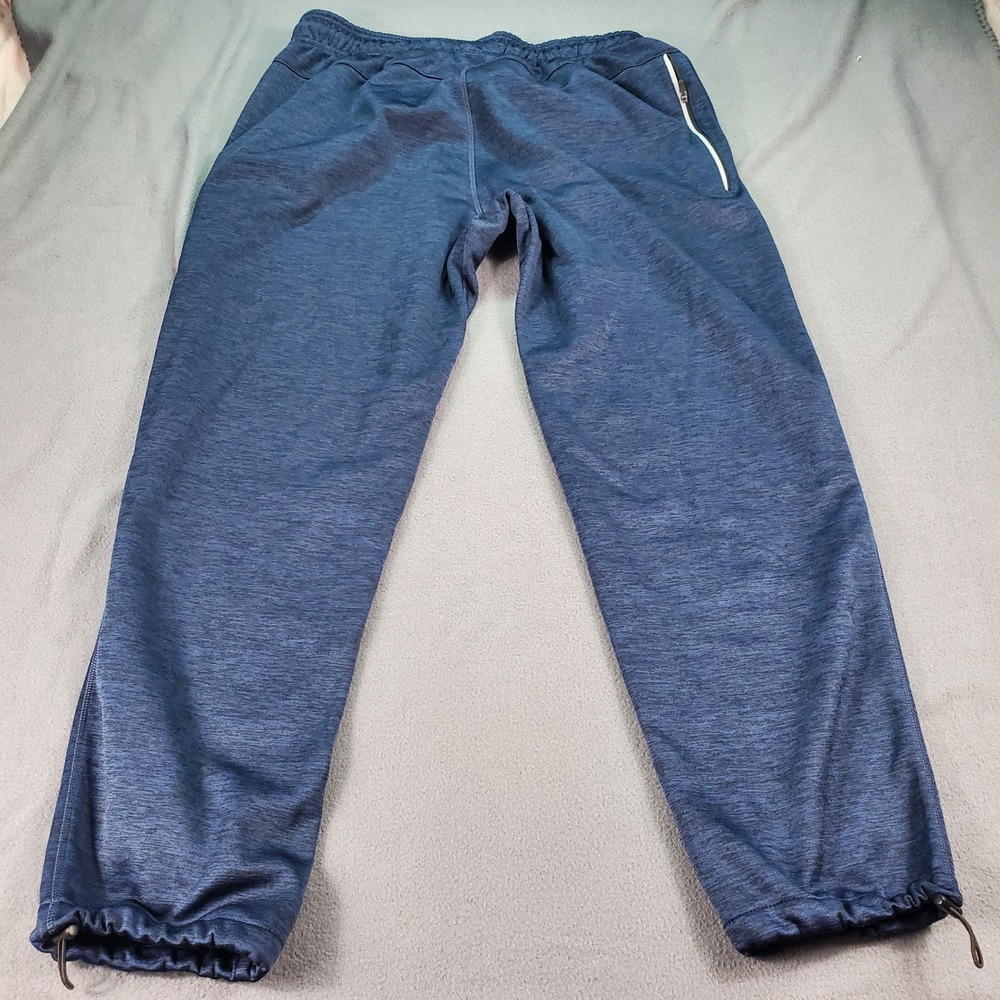 AND1 Mens Blue‎ Space Dye Performance Joggers XL Fleece Line Bungee Hem flaw - Picture 9 of 10